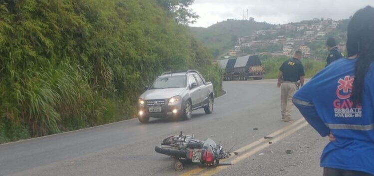 Motociclista morre após colisão frontal com carreta na BR-381, em Nova Era - Foto: Reprodução