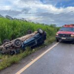 Cinco pessoas da mesma família ficam feridas após acidente na MG-060, no Centro-Oeste de Minas - Foto: Divulgação/CBMMG