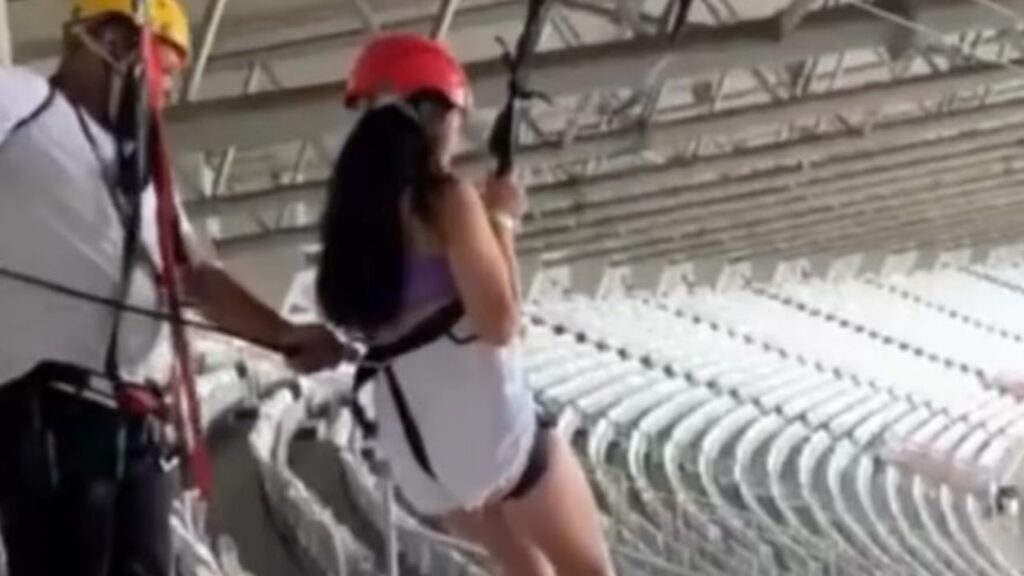 Adolescente fica ferida após cair de tirolesa no Estádio Mineirão - Foto: Reprodução