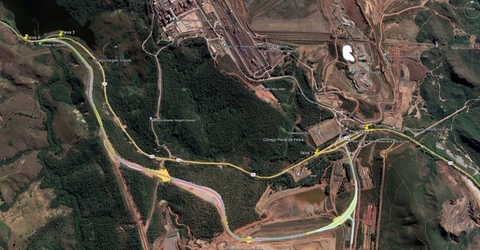 BR-356 em Nova Lima tem mudança de tráfego na drenagem de barragem da Vale - Foto: Divulgação/Vale