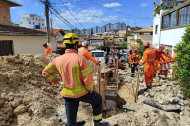 Homem morre soterrado enquanto trabalhava em uma obra da Copasa em Sabará - Foto: Divulgação/CBMMG