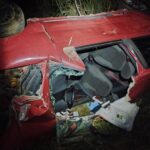 Criança de 4 anos morre após ser ejetada para fora do veículo em acidente na MGC-120, em Viçosa - Foto: Divulgação/CBMMG