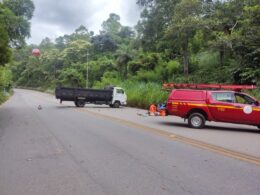 Homem fica gravemente ferido após ser atropelado por caminhão na BR-262, em Sabará - Foto: Divulgação/CBMMG