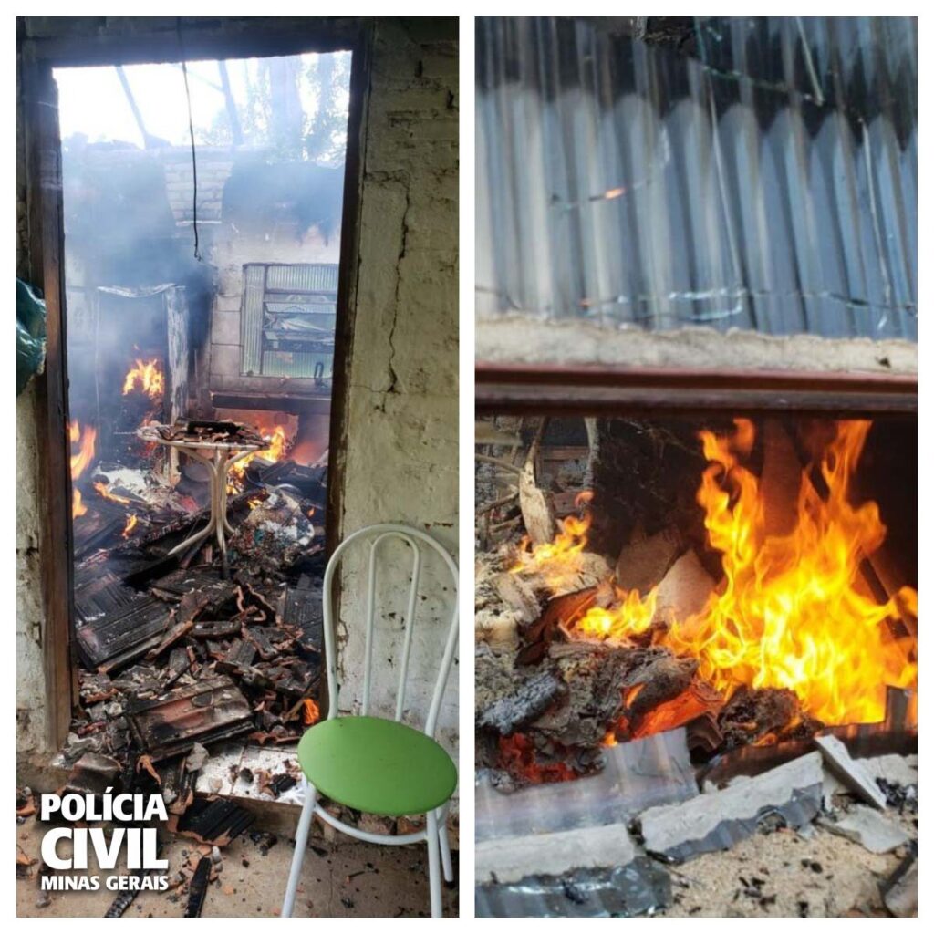 Homem suspeito de atear fogo na casa da mãe é preso em Cambuí - Foto: Divulgação/PCMG