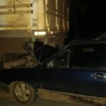 Duas pessoas ficam feridas após carro bater em carreta na BR-494, entre Ritápolis e São Tiago - Foto: Divulgação/CBMMG