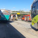 Acidente entre ônibus deixa 27 feridos na Avenida Antônio Carlos, em BH - Foto: Divulgação/Corpo de Bombeiros