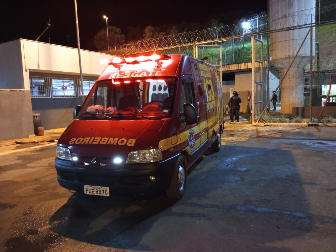 Incêndio em presídio de Caratinga mata um detento e deixa 12 feridos - Foto: Divulgação/Corpo de Bombeiros