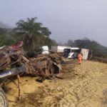 Grave acidente entre ônibus, carreta e caminhão deixa vários feridos na BR-265, em Nazareno - Foto: Divulgação/Corpo de Bombeiros