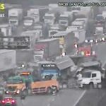 Engavetamento deixa um morto e cinco feridos na Fernão Dias, em São Gonçalo do Sapucaí - Foto: Divulgação/Arteris