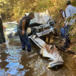 Carro com equipe cerimonial de Romeu Zema sofre acidente e cai de ponte em Unaí - Foto: Reprodução/Redes Sociais