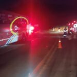 Motorista morre preso às ferragens após acidente entre caminhonete e ônibus em BR-262, em Rio Casca - Foto: Divulgação/Corpo de Bombeiros