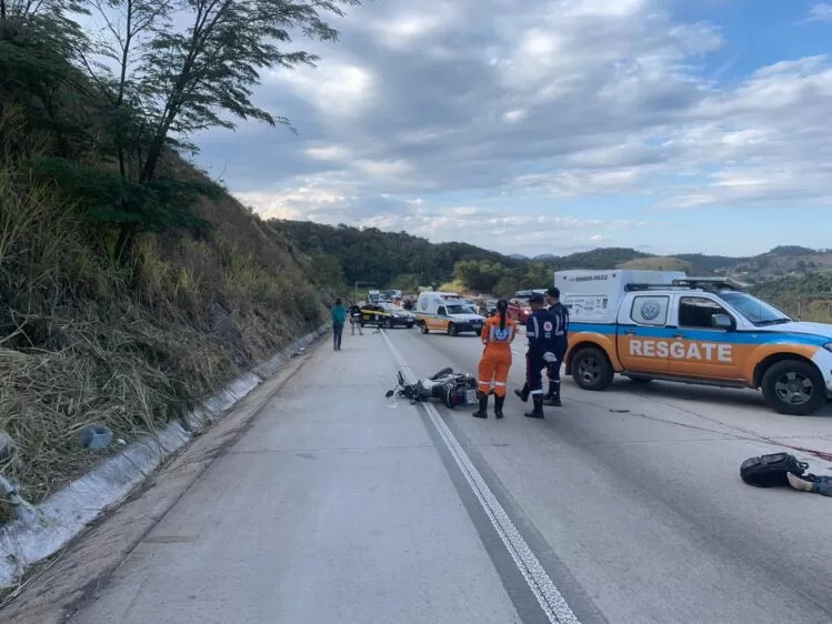 Motociclista morre em acidente e provoca congestionamento na BR-381 - Foto: Divulgação