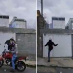 Vídeo mostra ataques de motoboys contra portão de casa de família onde entregador de aplicativo foi agredido - Foto: Reprodução