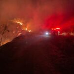 Incêndio mobiliza bombeiros no Parque Estadual Serra Verde, em BH - Foto: Divulgação/Corpo de Bombeiros