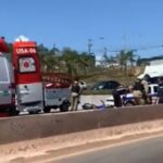 Garupa morre e motociclista fica ferido após acidente no Anel Rodoviário, em BH - Foto: Reprodução/Redes Sociais