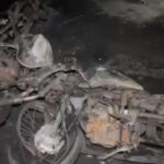 Motociclistas morrem em acidente frontal seguido de incêndio na BR-116, em Caratinga - Foto: Reprodução/Inter TV