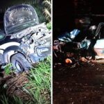Acidente frontal entre viatura e carro deixa vítimas na BR-267, em Juiz de Fora - Foto: Divulgação/Corpo de Bombeiros