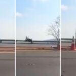 Motociclista sobrevive sair da pista e cair de ribanceira de quase 20 metros na BR-050, em Araguari - Foto: Reprodução