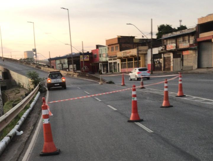 Interdição para obras provoca longo congestionamento na Avenida Cristiano Machado, em BH - Foto: Divulgação/BHTrans
