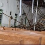 Teto de igreja católica desaba e deixa vários feridos em Montezuma - Foto: Reprodução/Redes Sociais