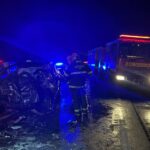 Acidente entre caminhão e carro mata homem na BR-267, em Cruzília - Foto: Divulgação/CBMMG