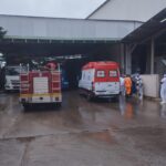 Mulher perde a perna esmagada por máquina de processamento de gelo em Pará de Minas - Foto: Divulgação/CBMMG