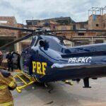 Helicóptero da PRF que fez pouso de emergência sofreu 'perda súbida de rotação' - Foto: Divulgação/Redes Sociais