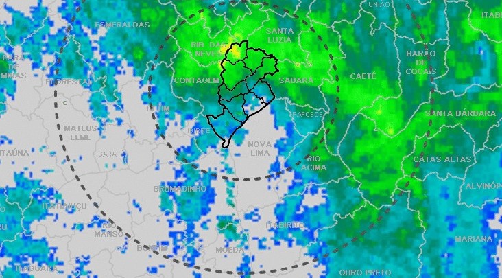 BH tem alerta de chuva de até 40 mm nesta quarta-feira (31) - Foto: Divulgação/Defesa Civil de BH