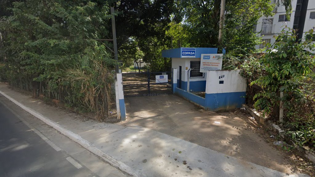 Feto é encontrado em estação de tratamento de esgoto em Lagoa Santa - Foto: Reprodução/Google Street View