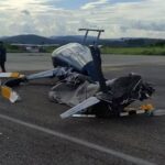 Helicóptero com duas pessoas cai em Pará de Minas - Foto: Reprodução/Redes Sociais