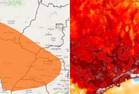 Inmet alerta para onda de calor em mais de 20 cidades de Minas Gerais - Foto: Inmet + MetSul