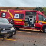 Mãe e filha ficam feridas após acidente entre carros na MGC-491, em Alfenas - Foto: Divulgação/Corpo de Bombeiros
