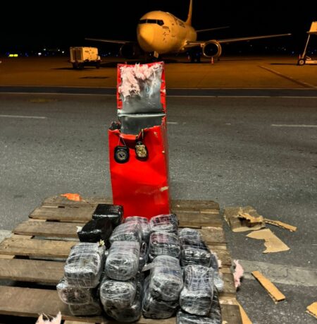 Mais de 150 kg de haxixe são apreendidas em carga estrangeira no Aeroporto Internacional de BH - Foto: Divulgação/PF