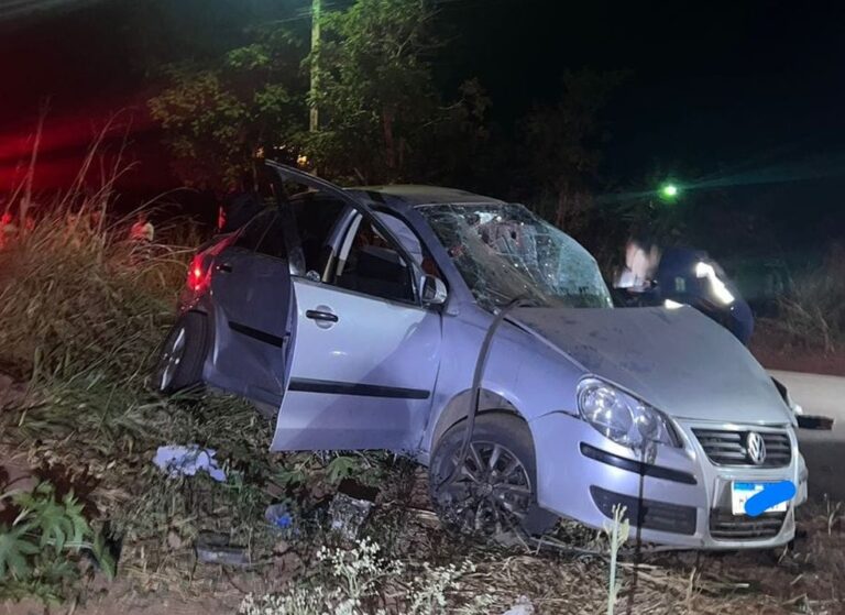 Duas mulhures morrem em acidente de carro na BR-135, em Corinto - Foto: Divulgação/PMRv