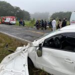 Duas pessoas morrem em acidente na BR-267, na Zona da Mata mineira - Foto: Divulgação/Corpo de Bombeiros