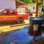 Explosão de cilindro de oxigênio deixa duas vítimas gravemente em Miradouro - Foto: Divulgação/Corpo de Bombeiros