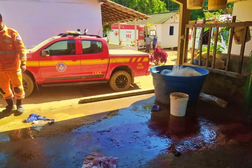Explosão de cilindro de oxigênio deixa duas vítimas gravemente em Miradouro - Foto: Divulgação/Corpo de Bombeiros