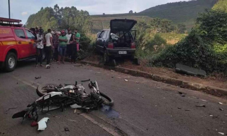 Dois adolescentes de 15 anos morrem em acidente de moto em estrada de MG - Foto: Divulgação/PMMG