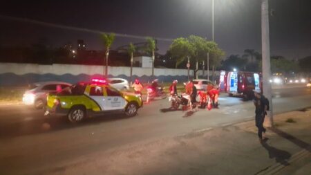 Motociclista atropela homem e foge sem prestar socorro na Via Expressa, em Contagem - Foto: Divulgação/TransCon