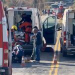 Acidente entre carro e caminhão deixa duas vítimas na MG-060, em Esmeraldas - Foto: Divulgação/Corpo de Bombeiros