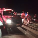 Carro capota e deixa um morto e três feridos na MGC-455, em Pirajuba - Foto: Divulgação/CBMMG