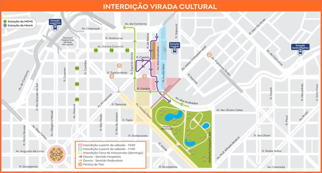 Virada Cultural de BH: evento tem operação de transporte e trânsito - Foto: Divulgação/PBH