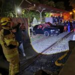 Idoso morre após carro ser atingido por trem em Ewbank da Câmara - Foto: Divulgação/CBMMG