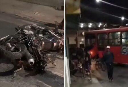 Motociclista morre atropelado por ônibus em Santa Luzia - Foto: Reprodução/Redes Sociais