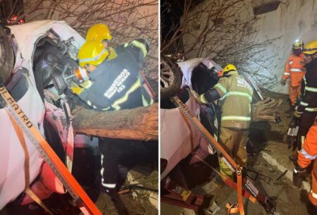 Acidente de carro mata dois jovens em Patos de Minas - Foto: Divulgação/Corpo de Bombeiros