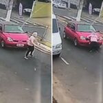 Mulher pula na frente de carro e simular atropelamento em Alfenas (MG) - Foto: Reprodução