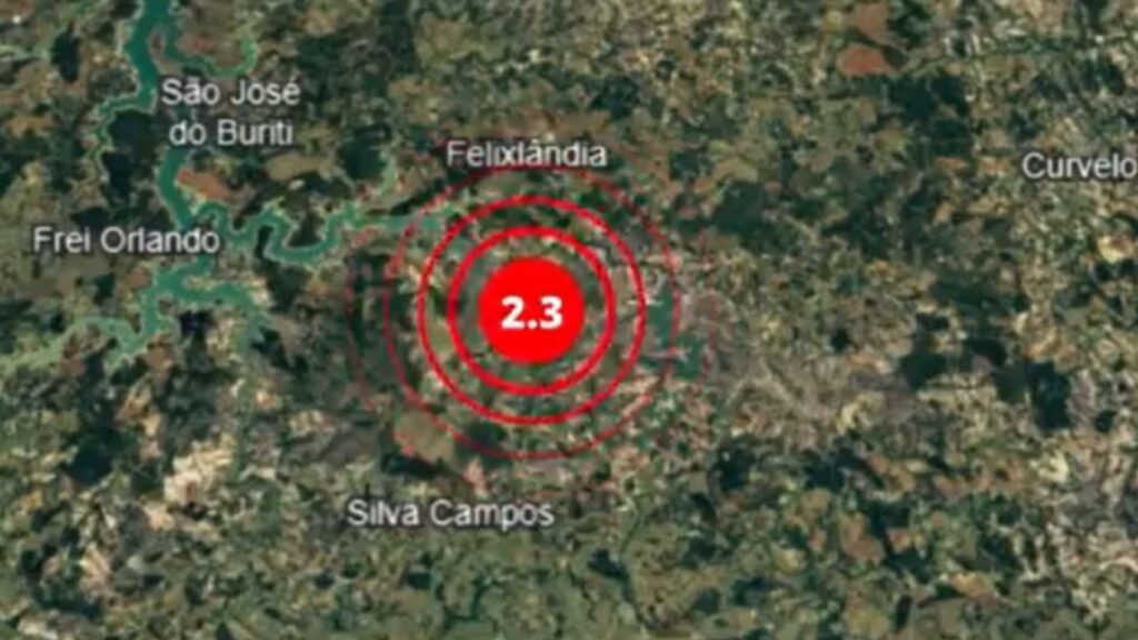 Cidade de Felixlândia (MG) registra tremor de terra nesta sexta-feira (30) - Foto: Divulgação/RSBR