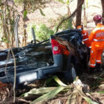 Mãe e filho morrem após acidente em rodovia de Alfenas - Foto: Divulgação/Corpo de Bombeiros