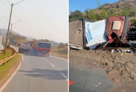 Vídeo flagra momento de acidente com vítimas na Rodovia Fernão Dias - Foto: Reprodução/Redes Sociais