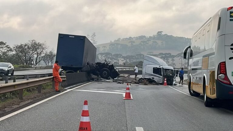 Acidente com carreta fecha pista e complica trânsito na BR-040 - Foto: Reprodução/Redes Sociais